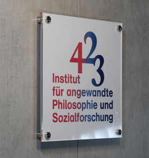 Gemeindebro Schild mit ffnungszeiten - Acrylglas